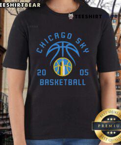Premium WNBA Chicago Sky Basketball 2005 Ladies Tee featuring team logo and vibrant design for female fans.