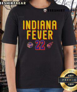 Premium WNBA Indiana Fever Caitlin Clark 22 style ladies tee featuring vibrant team colors and sleek design.
