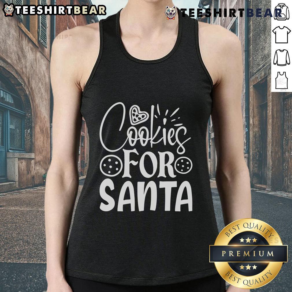Pretty cookies for Santa tank top featuring festive cookie designs, perfect for holiday gatherings and Christmas celebrations.