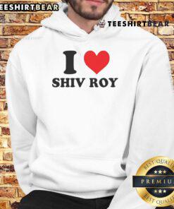 Stylish 'Pretty I Love Shiv Roy' hoodie featuring bold text design, perfect for fans of the character from Succession.