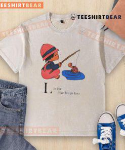 Pretty L Is For Live Laugh Love washed t-shirt featuring a stylish design and soft fabric, perfect for casual wear.
