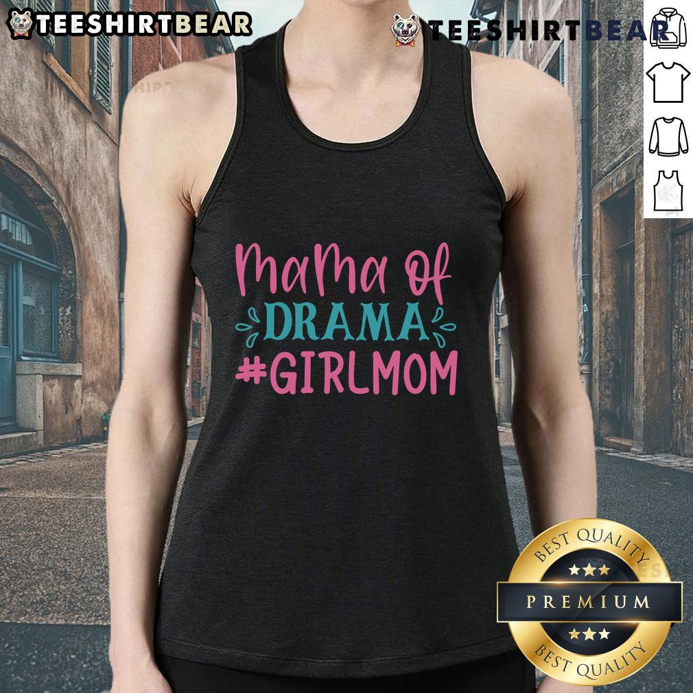 Pretty Mama of Drama Girlmom tank top featuring a trendy design, perfect for stylish moms and casual wear.