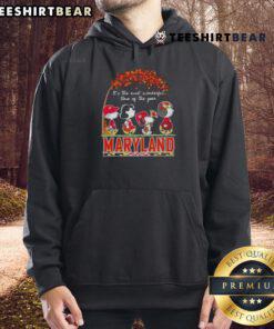 Maryland hoodie featuring 'Pretty Peanuts: It's the Most Wonderful Time of the Year' design, perfect for holiday celebrations.