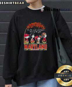 Cozy Maryland sweatshirt featuring 'It's the Most Wonderful Time of the Year' with pretty peanuts design.