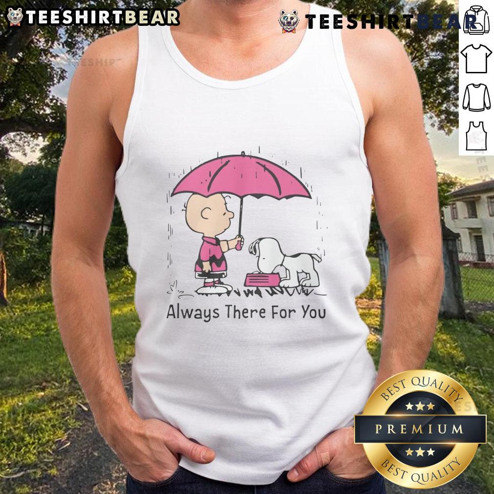Alt Text: Pretty Peanuts Snoopy Always There For You tank top featuring Snoopy and vibrant colors, perfect for casual wear.