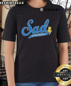 Alt Text: Pretty Sad Girlz University Ladies Tee featuring a stylish design for fashionable female students.