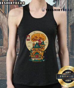 Pretty Scarebnb Haunted Getaway tank top featuring a spooky design perfect for Halloween-themed adventures.