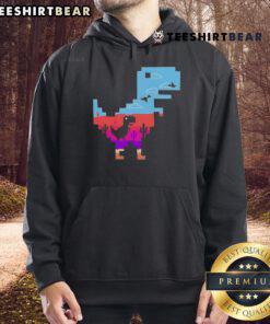 Pretty T-Rex No Internet Game retro hoodie featuring a cute dinosaur design for gamers and retro fashion lovers.