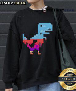 Pretty T-Rex no internet game retro sweatshirt featuring a playful dinosaur graphic on a cozy design.