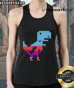 Pretty T-Rex No Internet Game Retro Tank Top featuring a playful dinosaur design, perfect for gaming fans and casual wear.