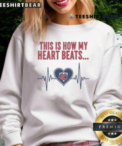 Pretty Minnesota Twins sweatshirt showcasing heart design, perfect for fans to show team spirit and style.