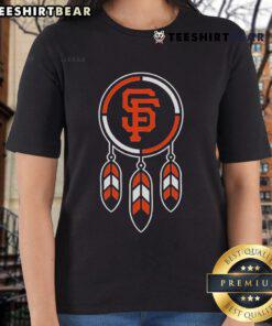 Top 2025 San Francisco Giants x Native American ladies tee showcasing a stylish design for fans.