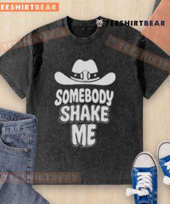 Top Baseball Cowboy Hat and 'Somebody Shake Me' Washed T-Shirt displayed together, perfect for casual summer style.