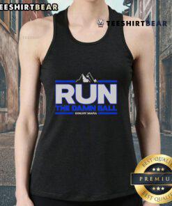 Alt Text: Top Bobcat Collective Run The Damn Ball tank top featuring bold graphics and a stylish design for active wear.