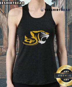 Alt Text: Top CF Tiger High School logo tank top featuring school colors and mascot design for stylish student apparel.