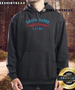 Stylish Top Carleton South Shore LI NY hoodie displayed on a rustic wooden background, perfect for casual wear.