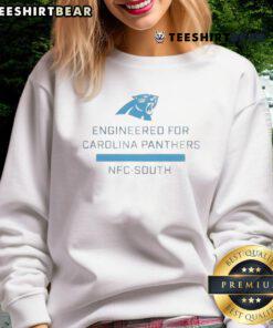 Top engineered Carolina Panthers NFC South sweatshirt, featuring team colors and logo, perfect for fans and game day attire.
