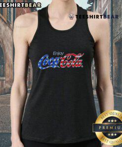 Stylish Top Enjoy Coca-Cola tank top in vibrant red, perfect for summer outings and casual wear.