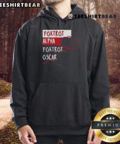 Top Foxtrot Alpha Foxtrot Oscar hoodie featuring a stylish design and comfortable fit, perfect for casual wear.