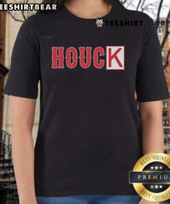 Top HOUC K Boston Red Sox Ladies Tee in vibrant red with stylish design, perfect for female fans and casual wear.