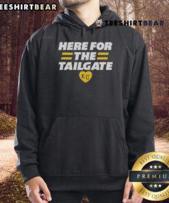Alt Text: Kansas City KC hoodie design with 'Top Here for the Tailgate' slogan, perfect for game day outfits.