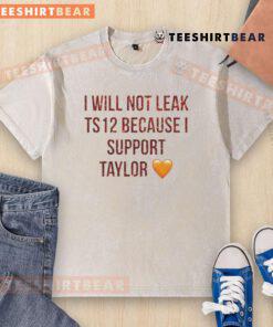 Top I Will Not Leak Ts 12 Taylor Washed T-Shirt featuring a stylish design for fans of Taylor Swift, perfect for casual wear.