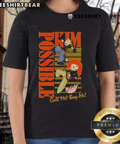 Top Kim Possible Call Me Beep Me Ladies Tee featuring vibrant graphics and a stylish design for fans of the classic show.