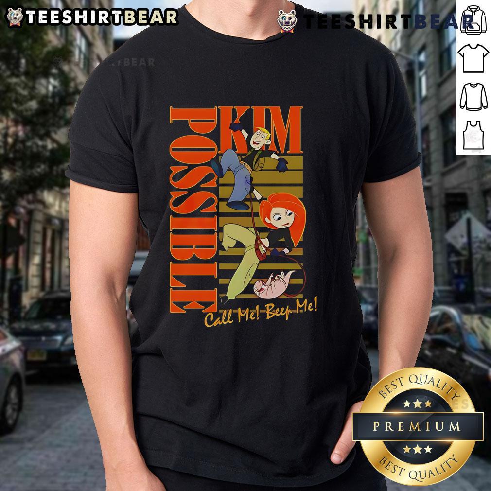 Top Kim Possible Call Me Beep Me T-Shirt featuring vibrant graphics and a stylish design for fans of the classic show.