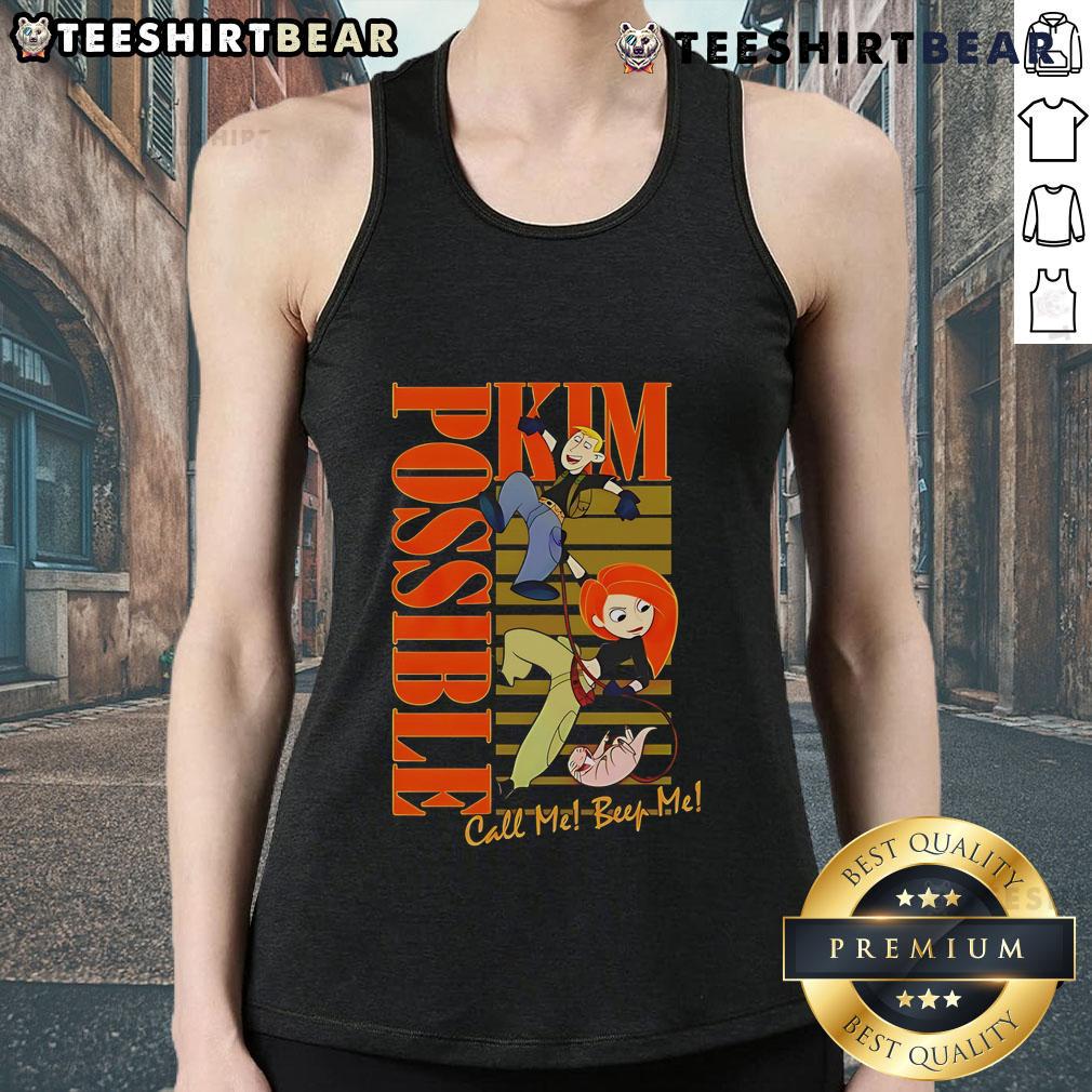 Top Kim Possible Call Me Beep Me Tank Top featuring vibrant colors and iconic design for fans of the animated series.