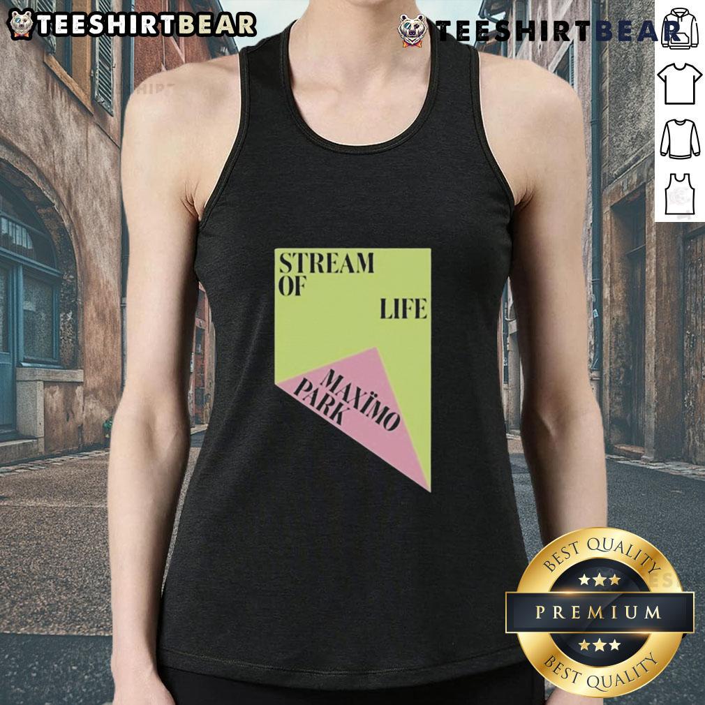 Stylish Top Maximo Park Stream of Life tank top featuring vibrant design, perfect for casual wear and music fans.