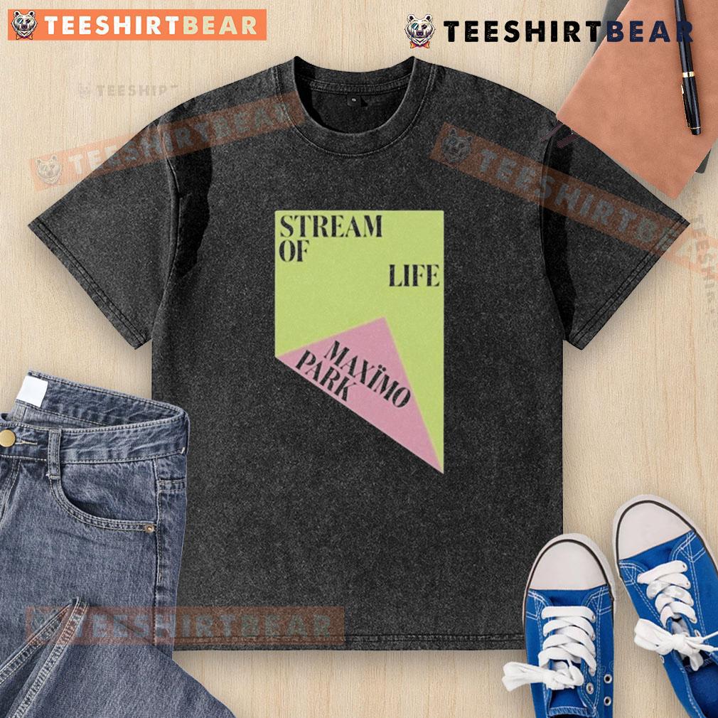 Top Maximo Park Stream of Life washed t-shirt featuring a vibrant design and soft fabric, perfect for casual wear.