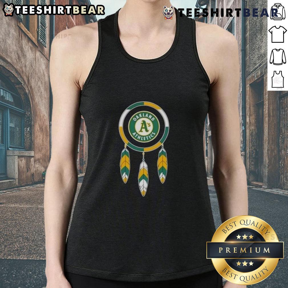 Top Native American Indians X Oakland Athletics baseball tank top featuring vibrant design and team colors.