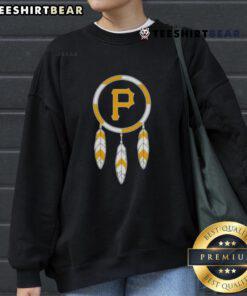 Alt Text: Top Native American Indians X Pittsburgh Pirates baseball sweatshirt featuring vibrant team colors and unique design.