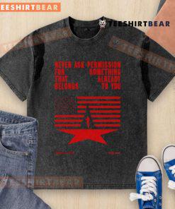 Top Never Ask Permission T-Shirt featuring Cowboy Carter for the 2025 tour, showcasing a vintage washed design.