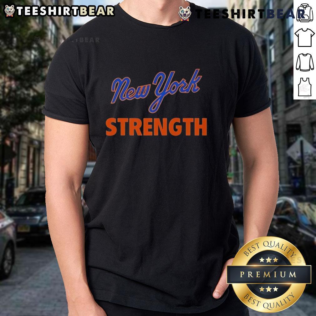 Top New York Mets Strength T-Shirt featuring bold team logo and vibrant colors, perfect for fans and athletes.