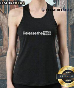 Stylish Top-Release-The-Files tank top featuring a bold graphic design, perfect for casual summer outfits.