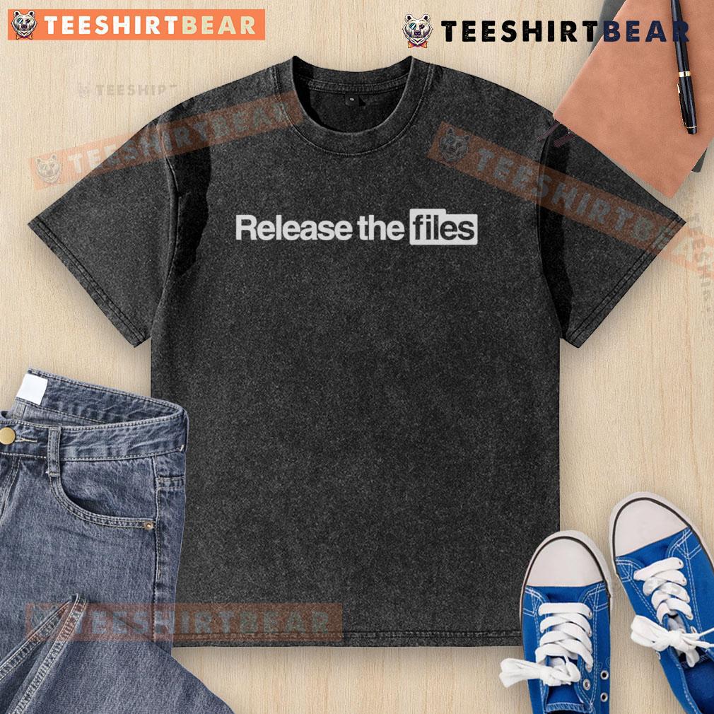 Top Release The Files Washed T-Shirt featuring a vintage design and soft fabric, perfect for casual wear.