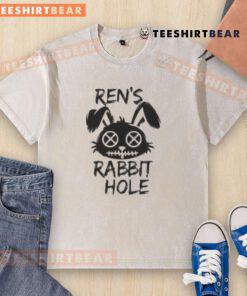 Top Rens Rabbit Hole Washed T-Shirt in soft cotton, featuring a relaxed fit and unique graphic design for casual wear.