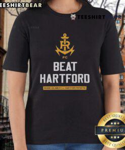 Top Rhode Island FC beat Hartford Ladies tee featuring team colors and logo, perfect for fans and supporters.