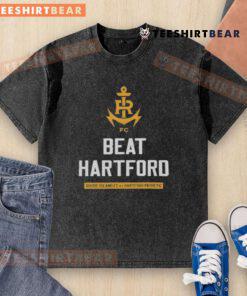 Top Rhode Island FC beat Hartford washed t-shirt showcasing team pride and vibrant design for fans.