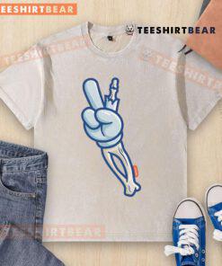 Top Skelly Victory Sign - Peaceful Skeleton Hippie design on a washed t-shirt, perfect for casual, bohemian style.