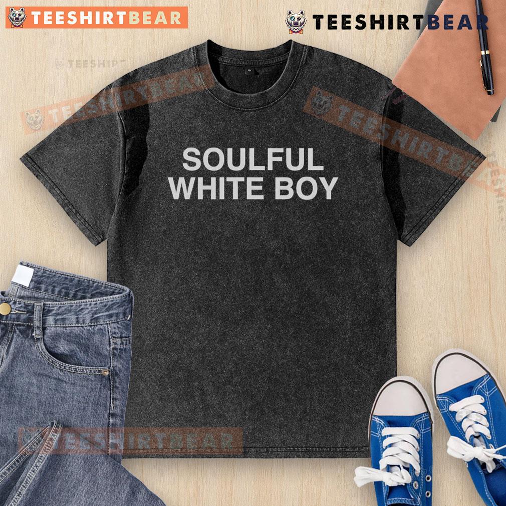 Top soulful white boy washed t-shirt featuring a relaxed fit and vintage-inspired design, perfect for casual wear.