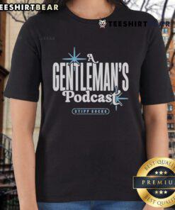 Top Stiff Socks Podcast Ladies Tee featuring a stylish design for fans of A Gentleman's Podcast.