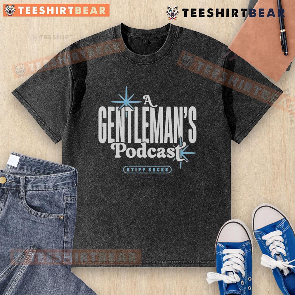 Top Stiff Socks Podcast: A Gentleman's Podcast washed t-shirt featuring stylish design and vibrant colors.