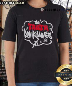 Stylish ladies tee featuring 'Top The Truth' design by Ron Killings, perfect for fans of wrestling and trendy apparel.