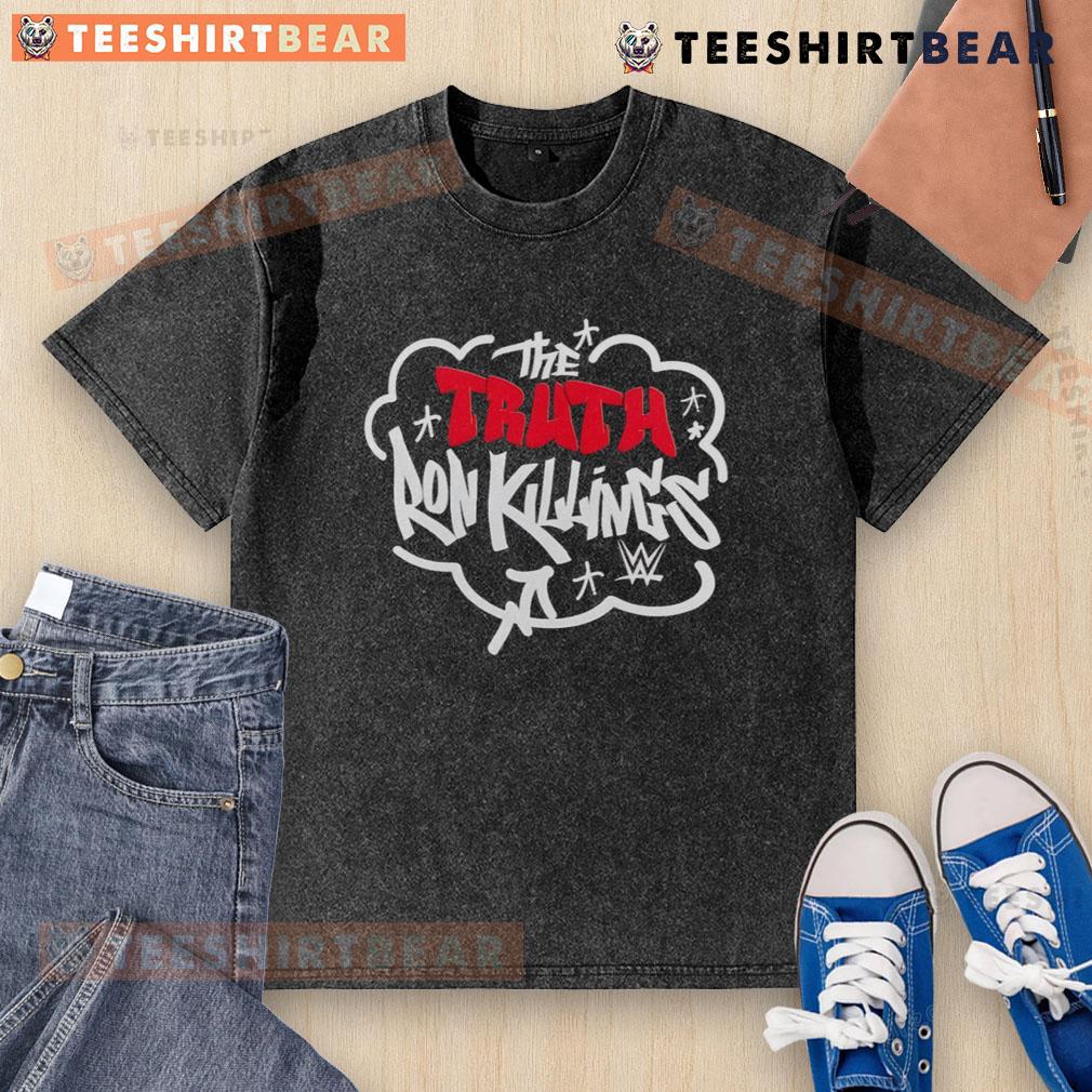 Top-The-Truth Ron Killings washed t-shirt featuring vibrant graphics and soft fabric, perfect for casual wear.
