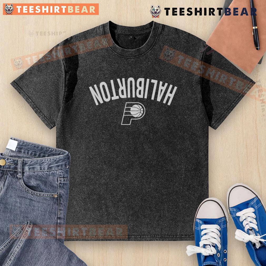 Top Tyrese Haliburton Indiana Pacers inverted upside washed t-shirt featuring bold graphics and comfortable fit.
