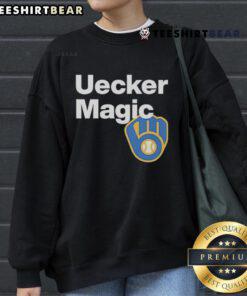 Cozy Top Uecker Magic Bob Uecker sweatshirt featuring vibrant graphics and a comfortable fit, perfect for fans.