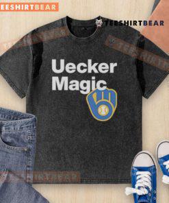 Top Uecker Magic Bob Uecker washed t-shirt featuring a vintage baseball design, perfect for sports fans and collectors.