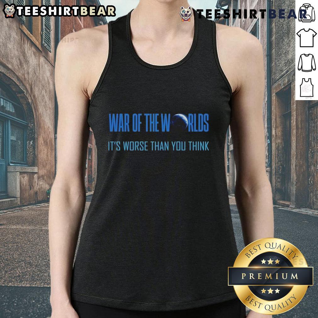 Stylish 'Top War of the Worlds' tank top featuring bold graphics and a unique design for sci-fi fans and fashion lovers.